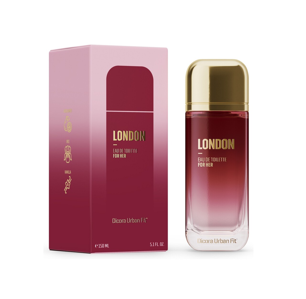 Apa de toaleta dama Dicora Urban Fit London 150ml - imagine 3